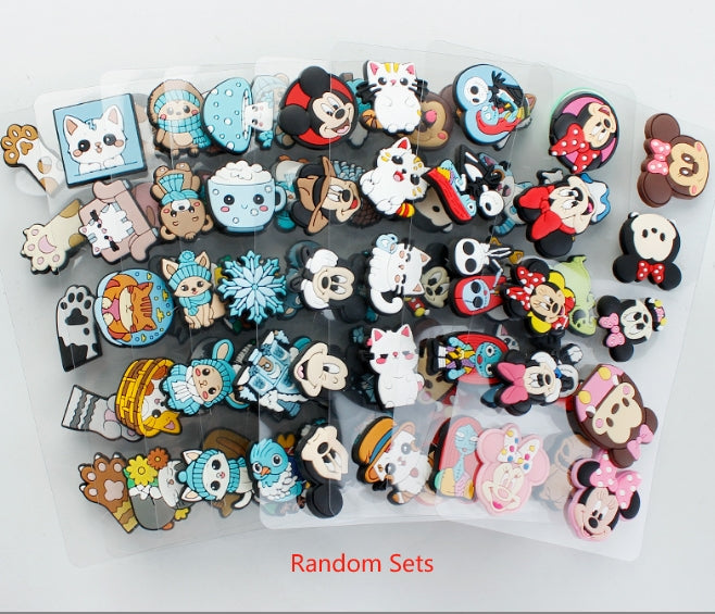 Wholesale of High Heeled Women's EVA Perforated Shoes 3D LED /2D Shoe Charms